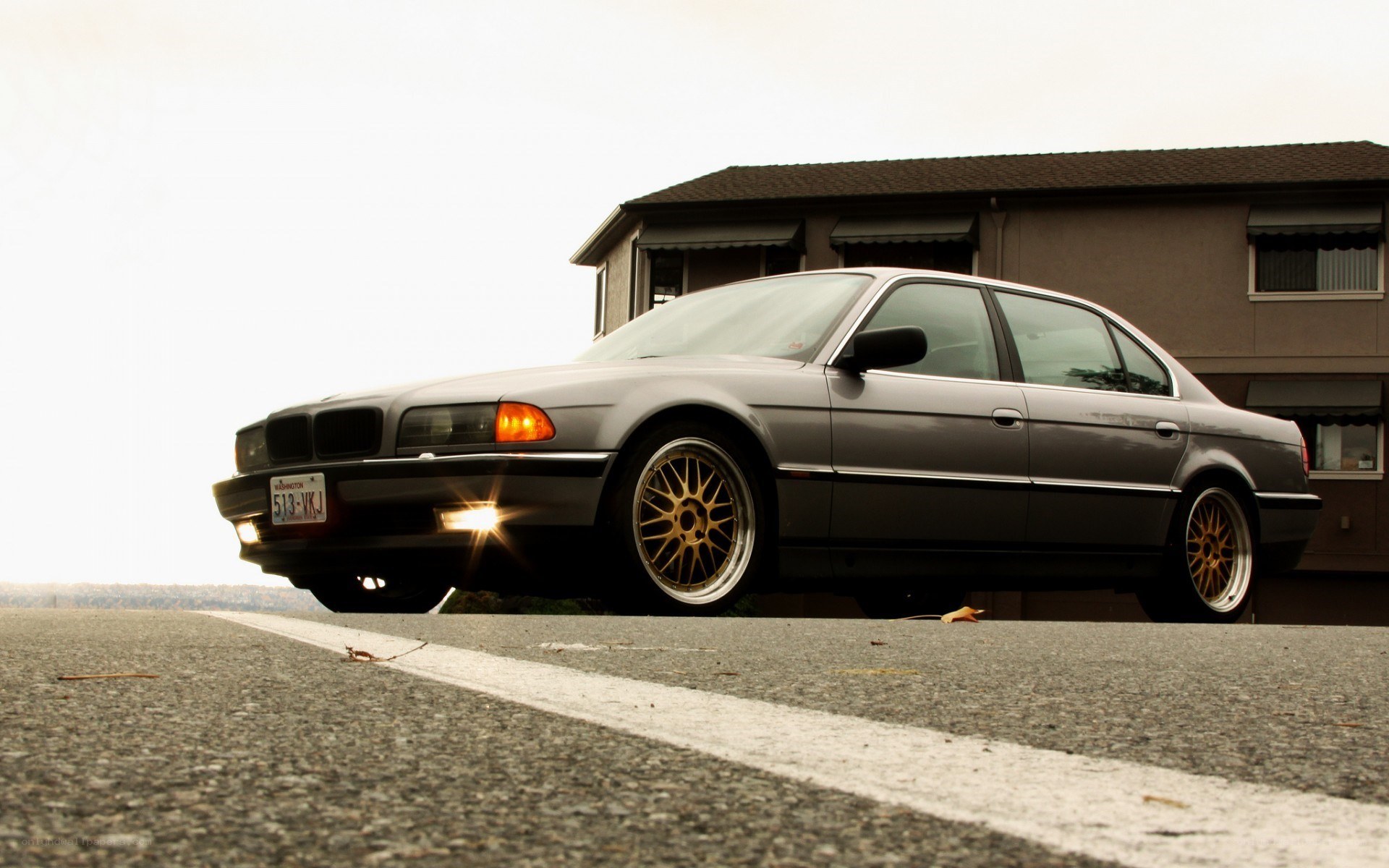 gray bmw sedan on street