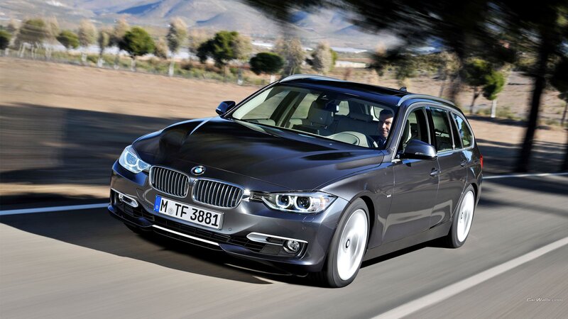 Gray BMW Station Wagon — Dynamic, Afternoon