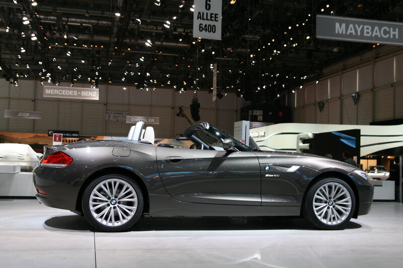Gray BMW Z4 at auto show