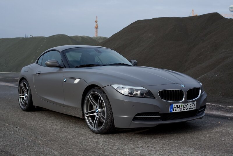Gray BMW Z4 sports car