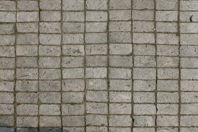 gray brick pavement
