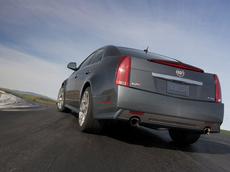 Gray Cadillac CTS-V on a road