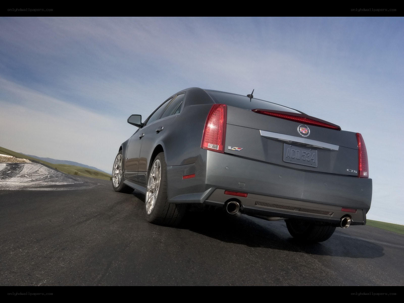 gray cadillac cts-v on road