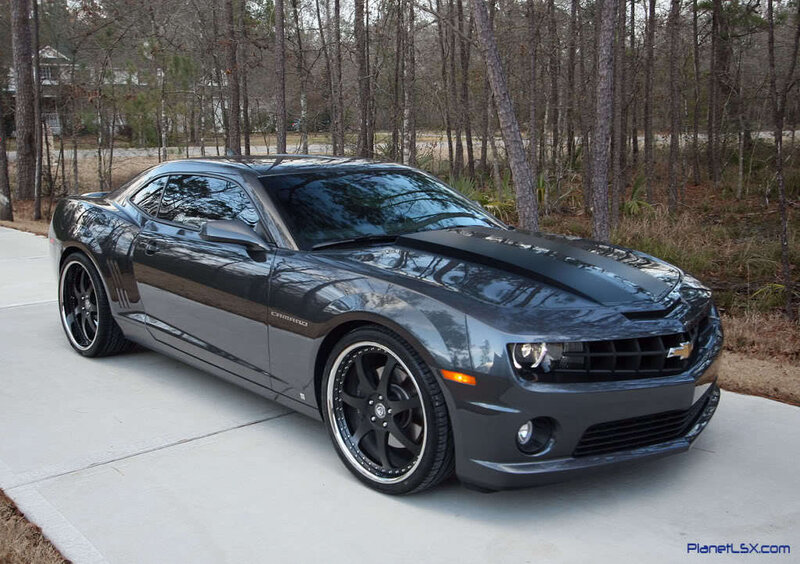 gray camaro on driveway