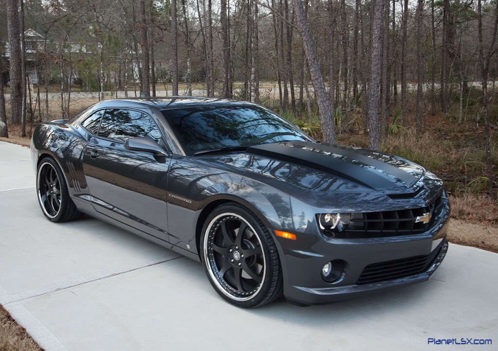 gray camaro on driveway