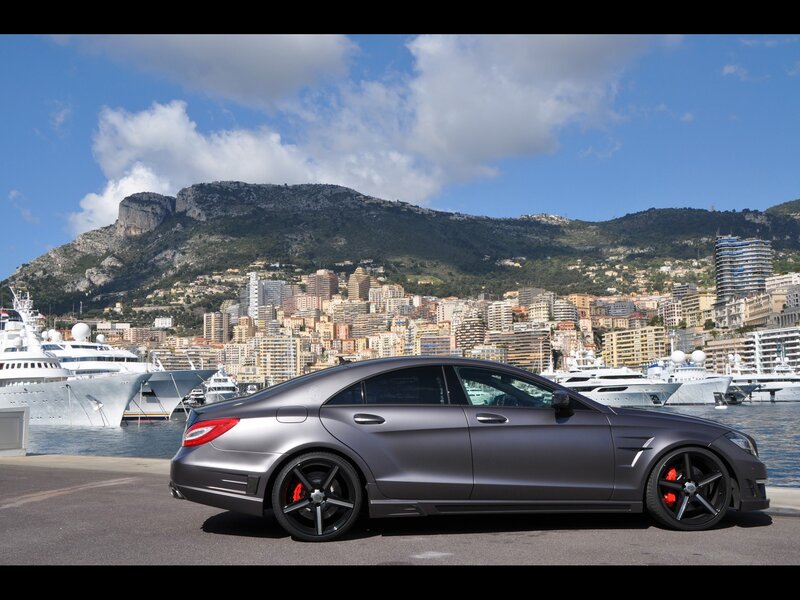 Gray car in Monaco harbor