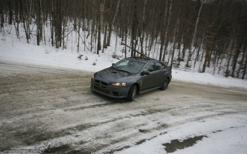 gray car on snowy road