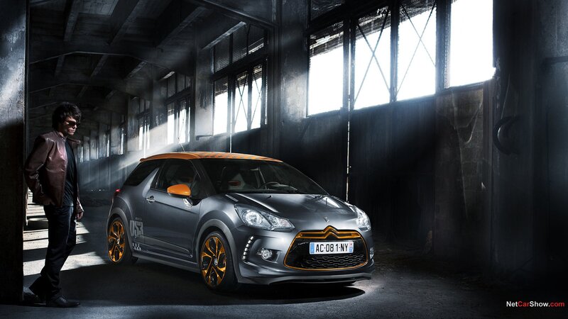 Gray Car with Orange Accents — Dramatic, Photograph