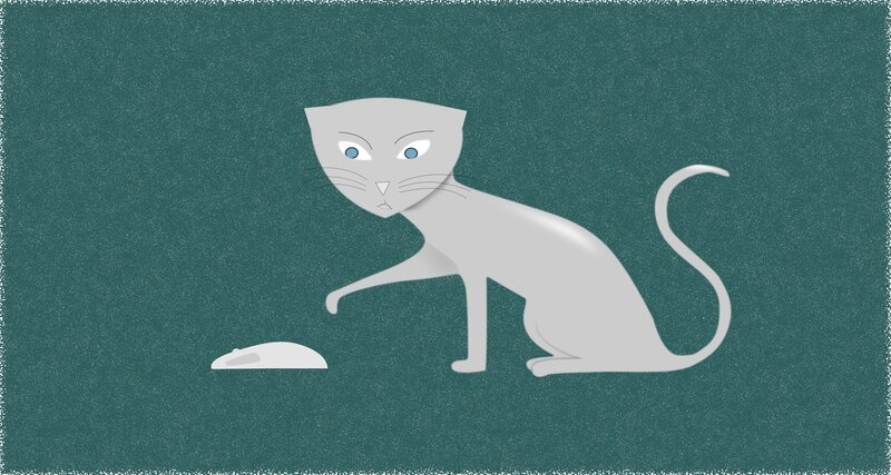 Gray Cat and Mouse — Neutral