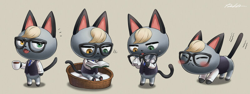 Gray Cat Character