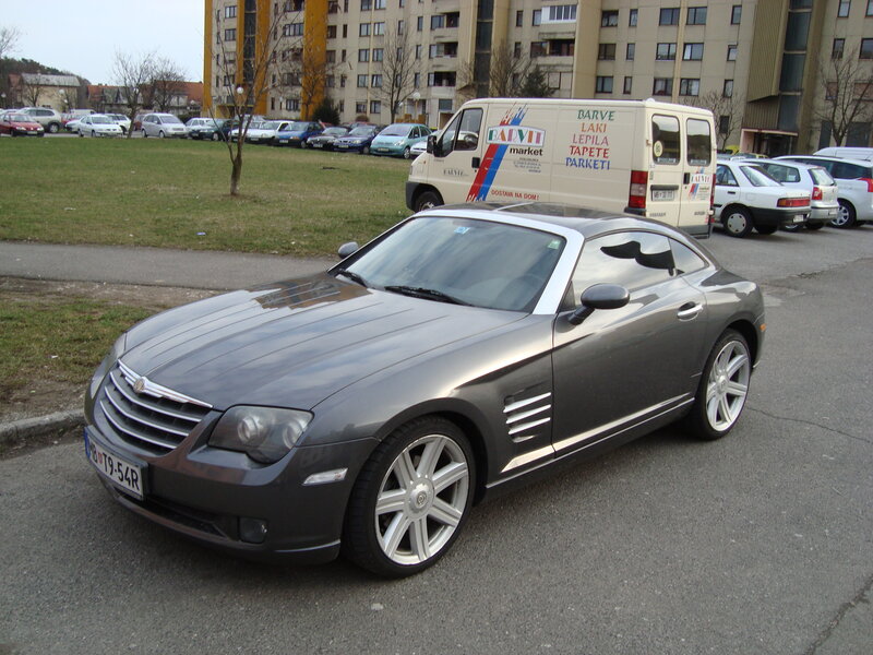 Gray Chrysler Crossfire parked