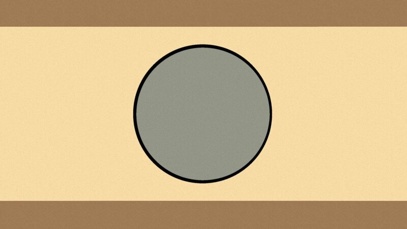 Gray Circle on Beige — Neutral