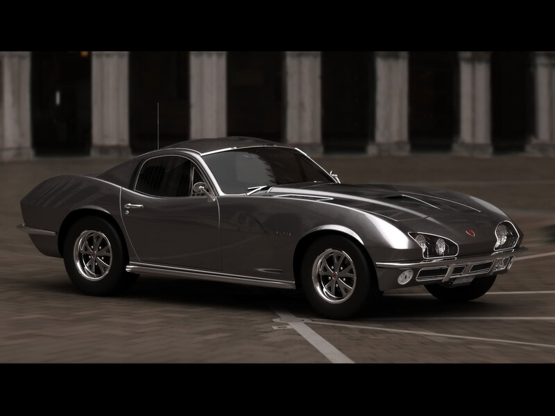 Gray Classic Sports Car — Dramatic
