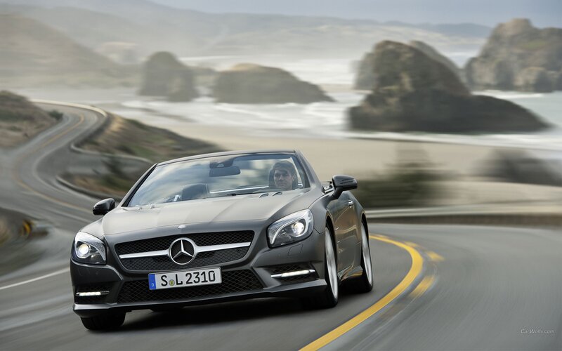 Gray Convertible Car — Dynamic, Afternoon, Photograph, Driver, Road, Ocean