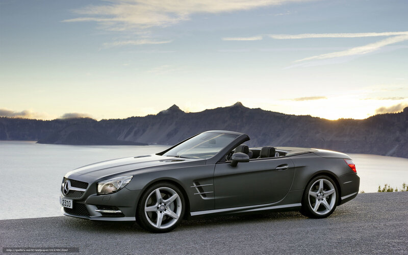 Gray Convertible Car — Serene, Sunset, Photograph