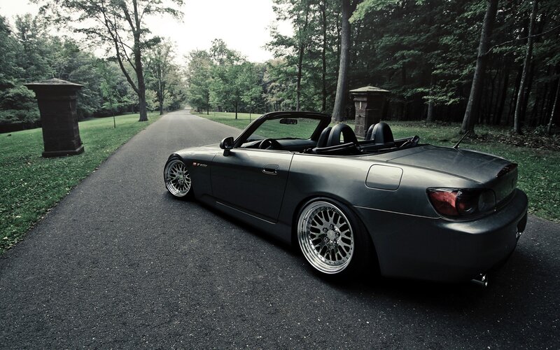 gray convertible sports car on road