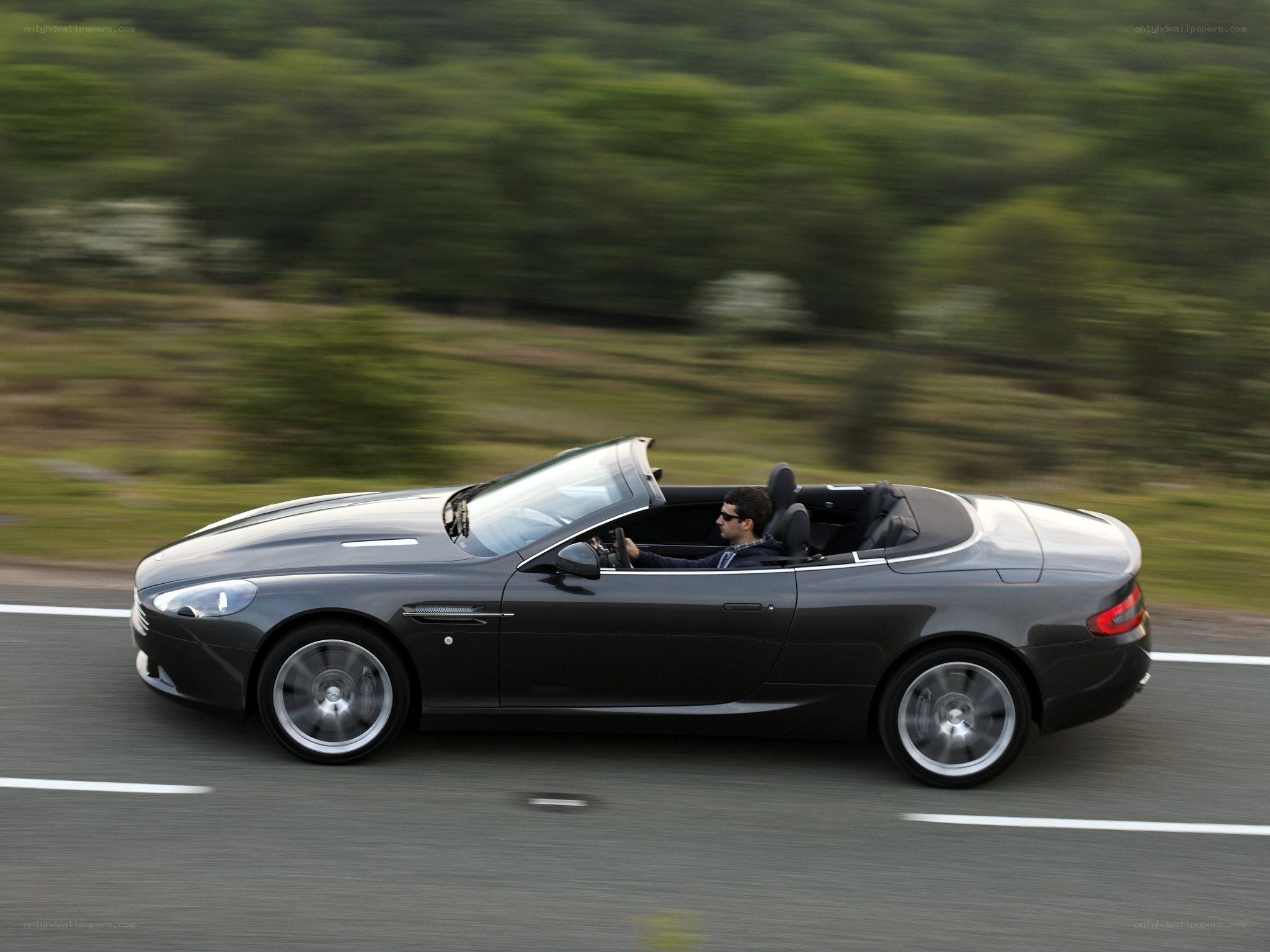 gray convertible sports car