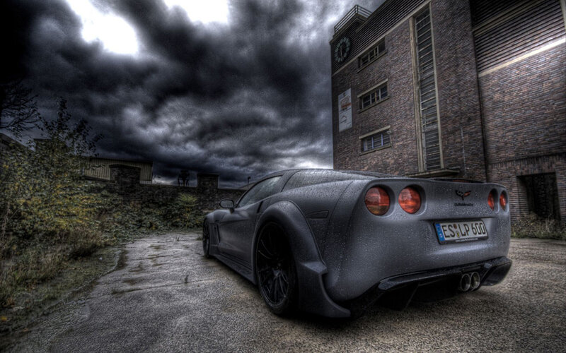 Gray Corvette Car
