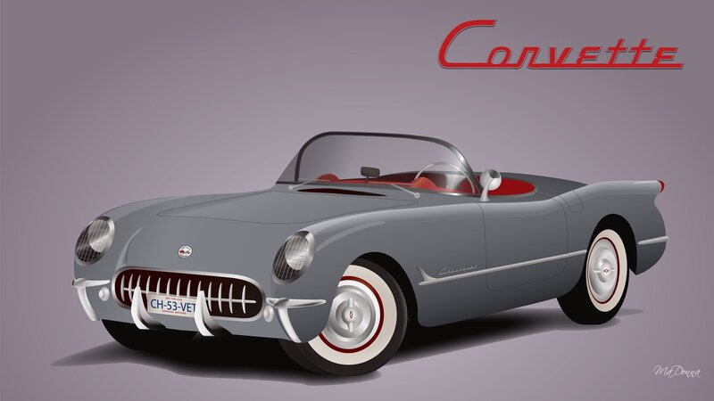 Gray Corvette Convertible — Classic