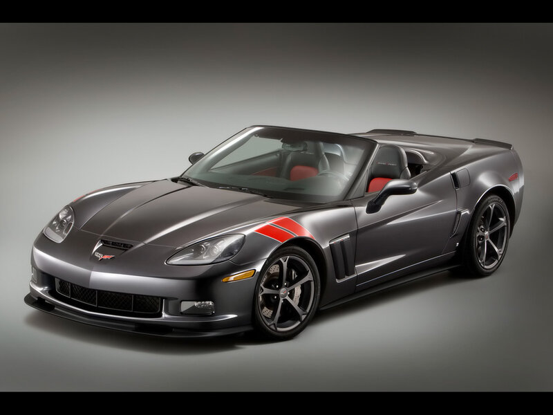 gray corvette convertible sports car