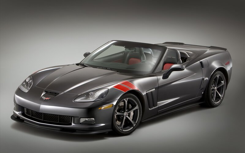 gray corvette convertible sports car