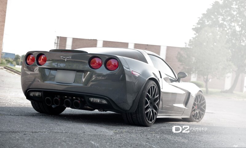 Gray Corvette Sports Car — Dramatic, Morning