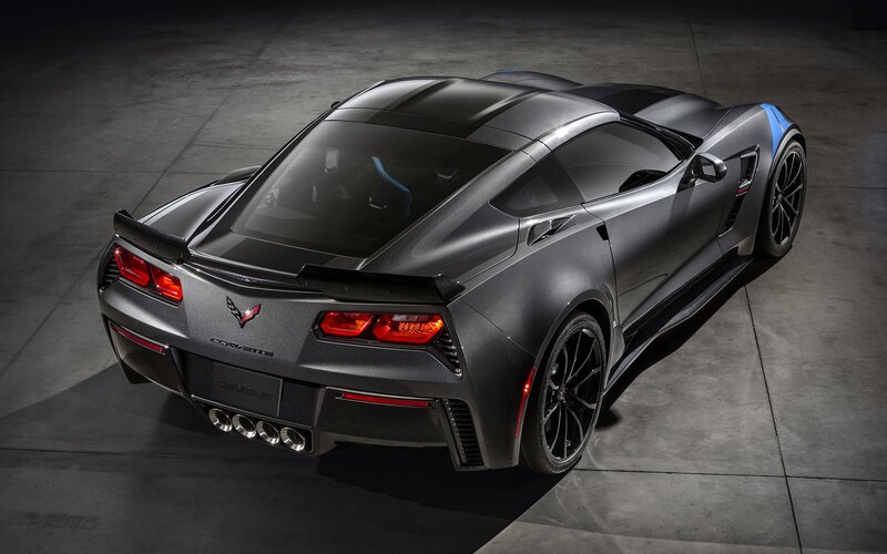 Gray Corvette Sports Car — Dramatic, Photograph, Taillights