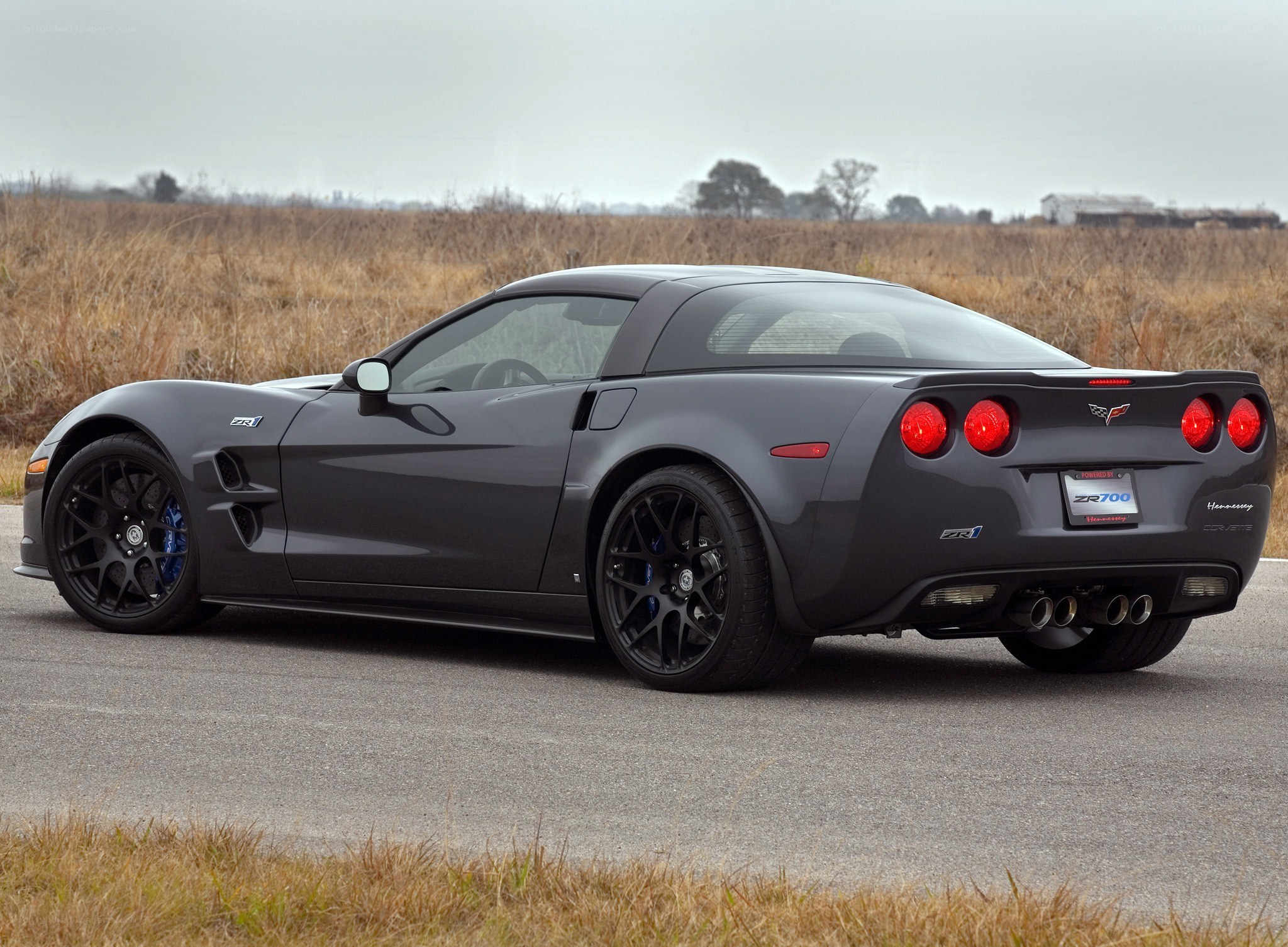 Gray Corvette ZR1 on a road