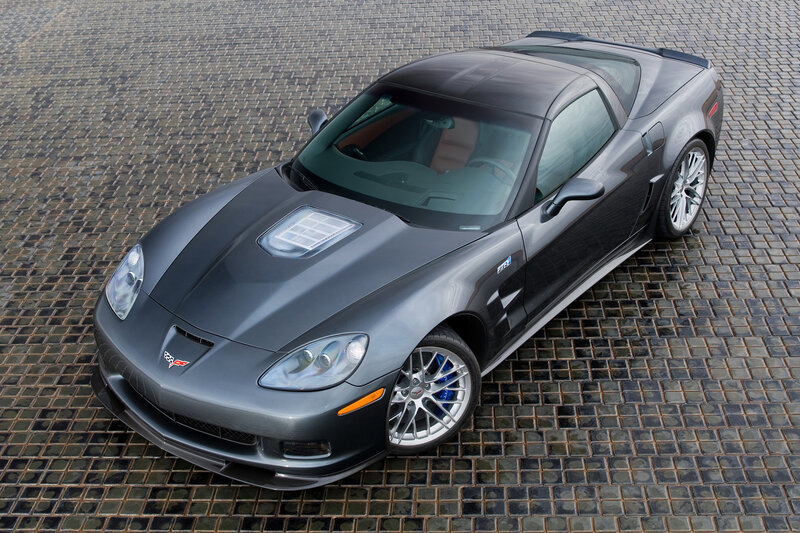 Gray Corvette ZR1 sports car