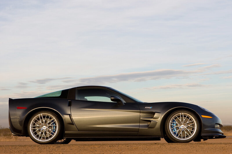 Gray Corvette ZR1 sports car