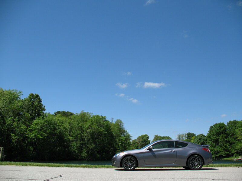 Gray Coupe Car — Blue