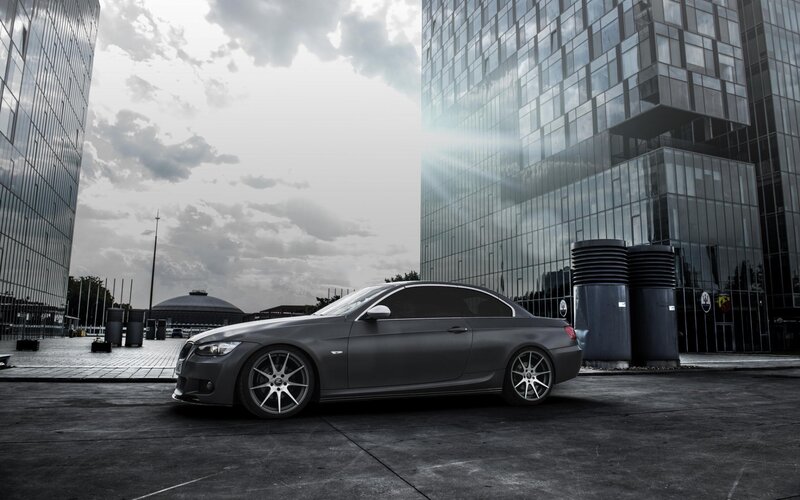Gray Coupe Car — Dramatic