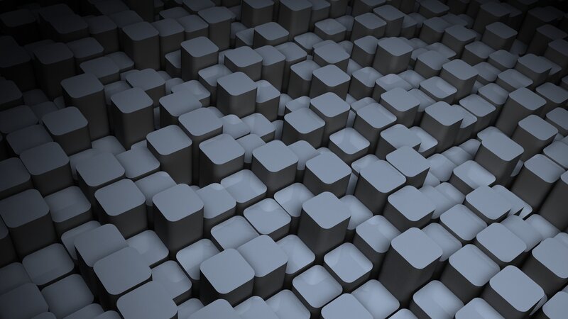 Gray Cubes in Grid — Neutral