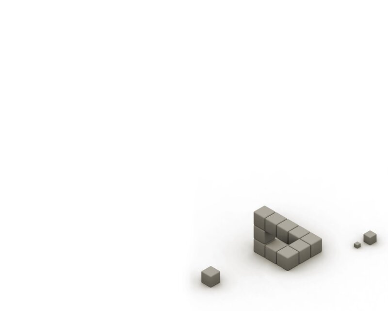 gray cubes on white background