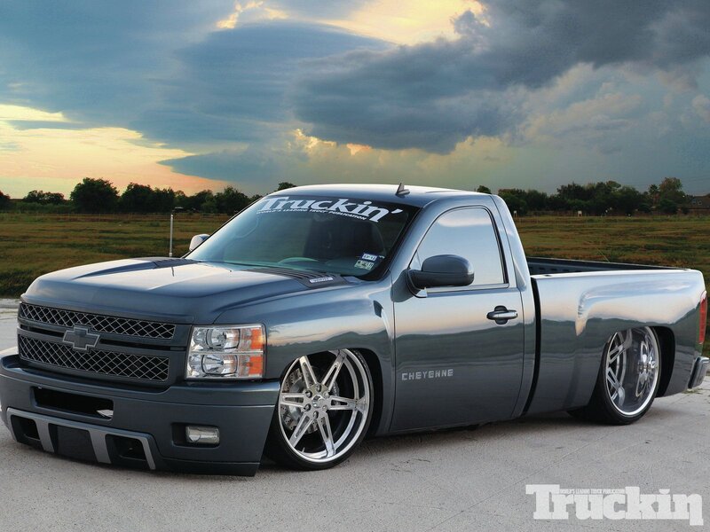 Gray Custom Pickup Truck