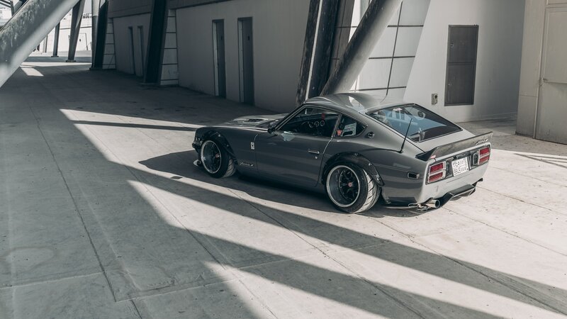 Gray Datsun 240z Car — Dramatic, Afternoon