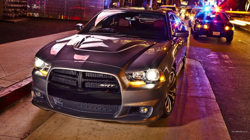 Gray Dodge Charger Srt — Dramatic