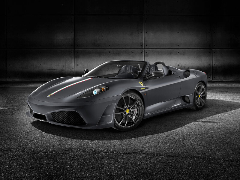 Gray Ferrari Convertible — Dramatic, Photograph, Car, Wall