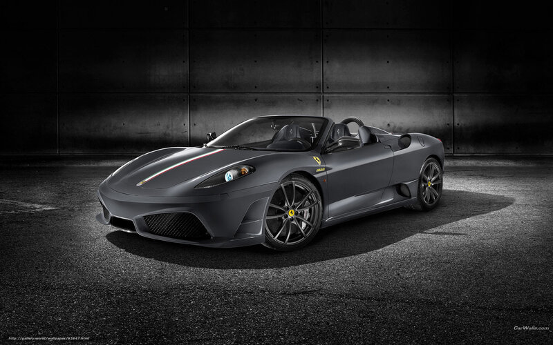 Gray Ferrari Convertible — Dramatic