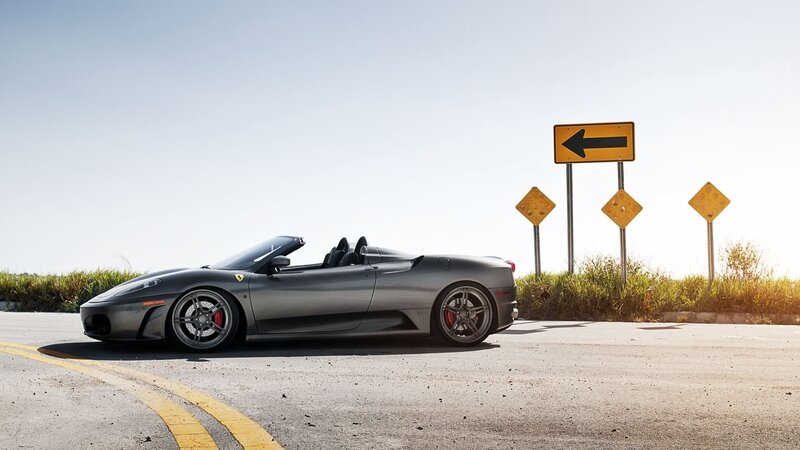 Gray Ferrari Convertible — Serene, Afternoon