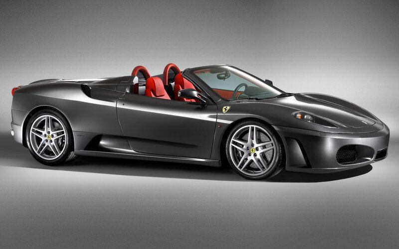 gray ferrari convertible sports car