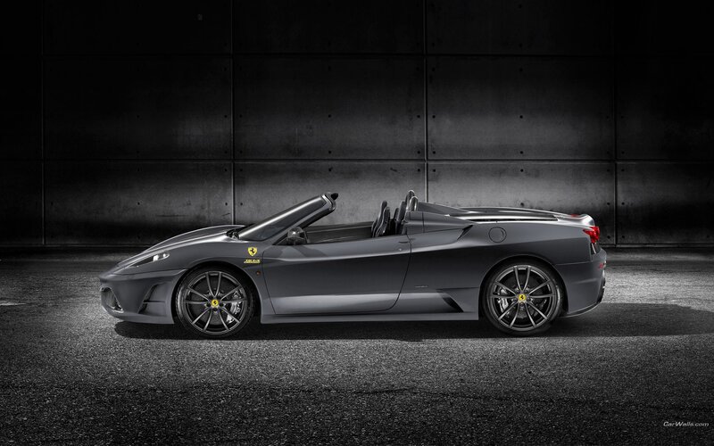 gray ferrari convertible sports car