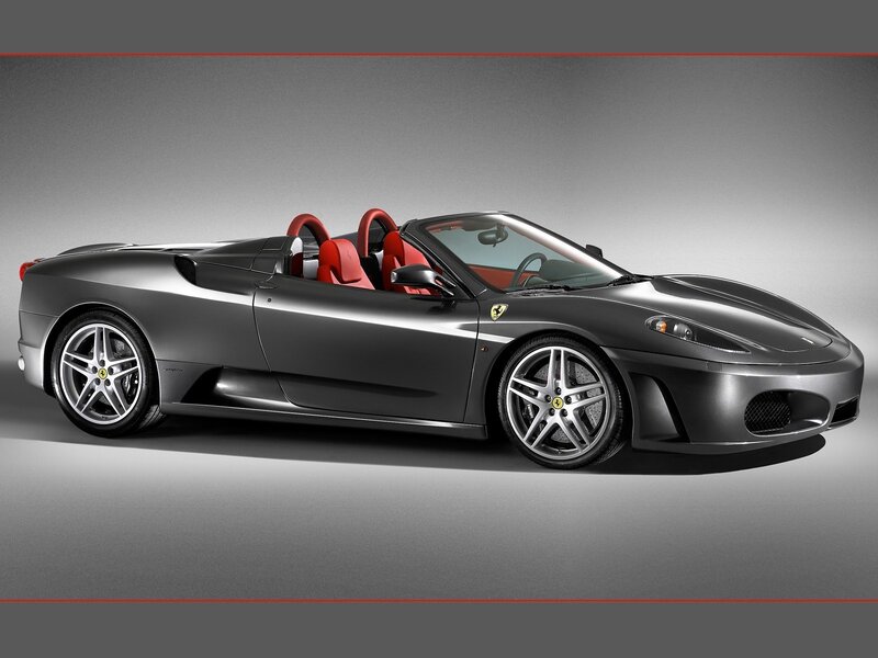 gray ferrari convertible sports car