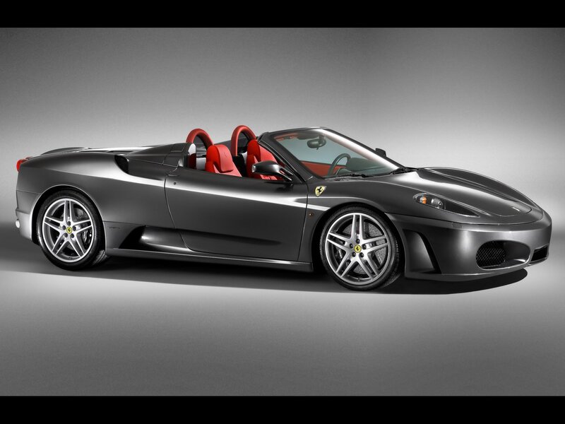 gray ferrari convertible sports car