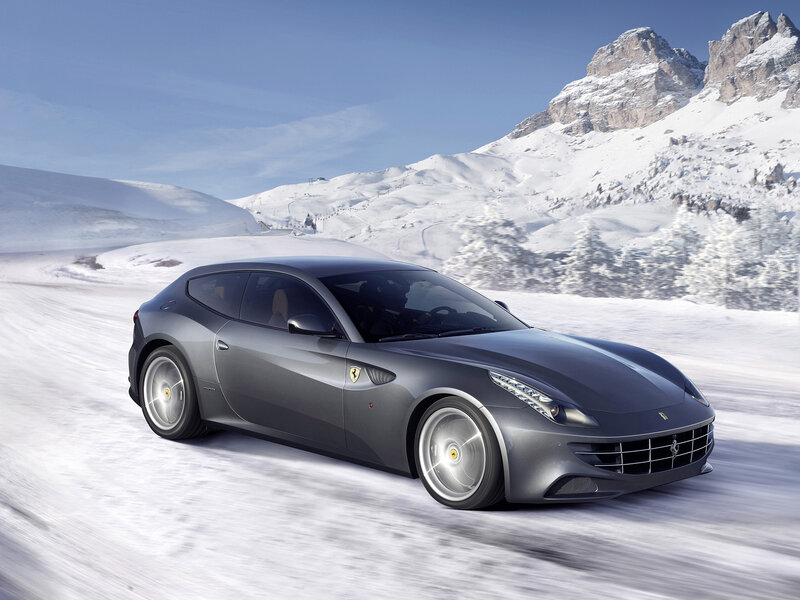 Gray Ferrari Driving