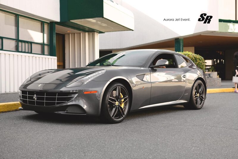 Gray Ferrari FF parked outside