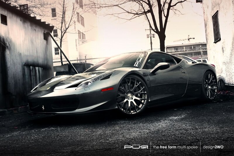 gray ferrari in alley