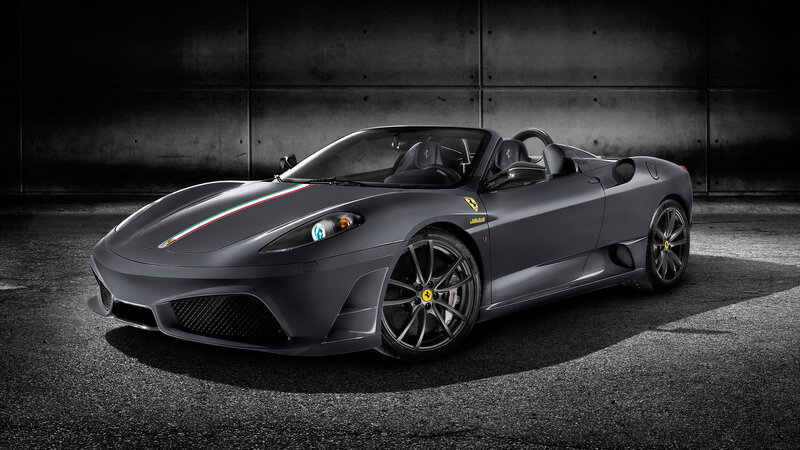 Gray Ferrari Roadster — Dramatic, Photograph, Car