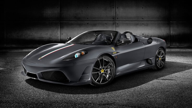 Gray Ferrari Roadster — Dramatic