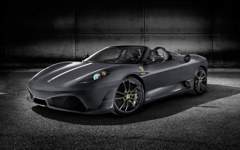 gray ferrari roadster